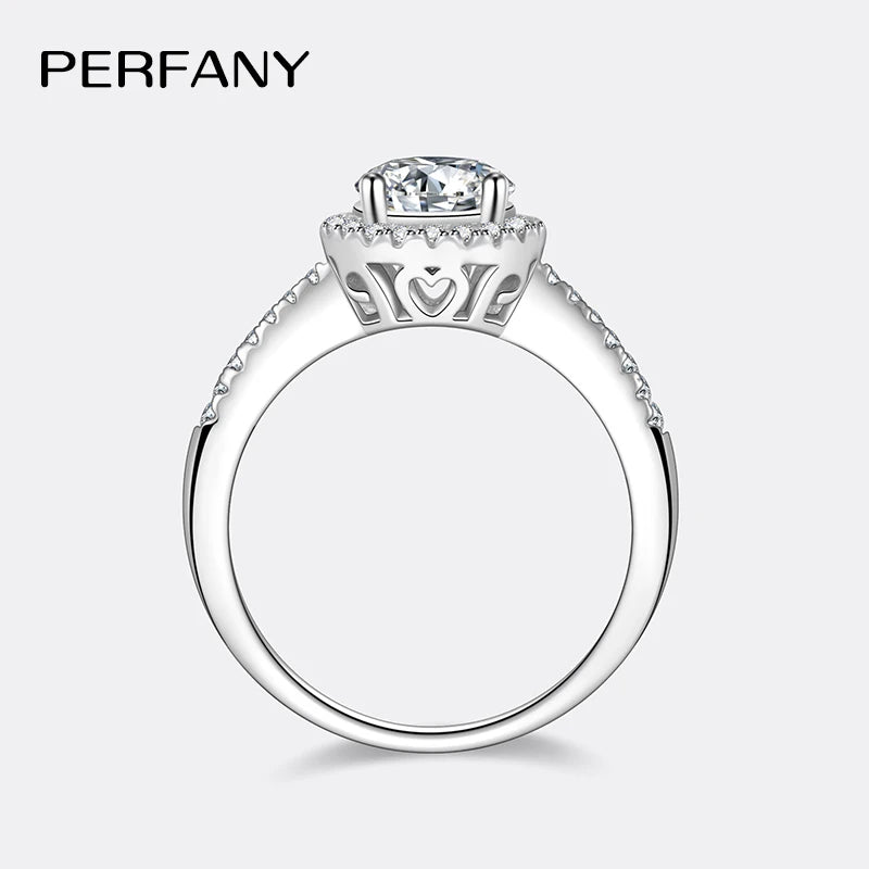 PERFANY Moissanite Ring S925