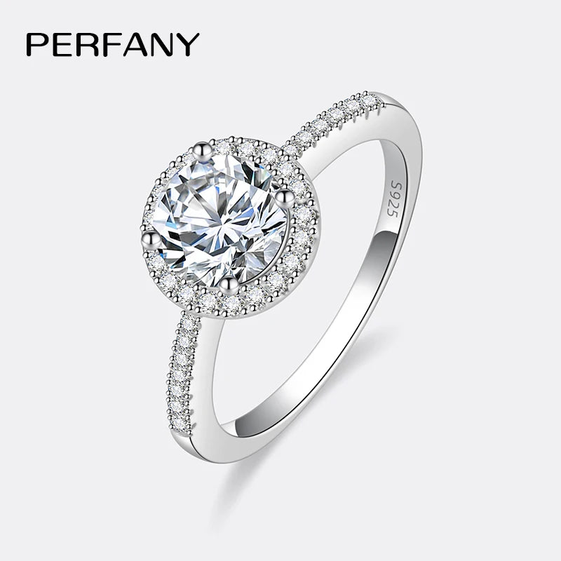 PERFANY Moissanite Ring S925