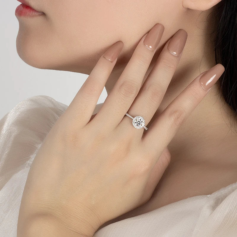PERFANY Moissanite Ring S925